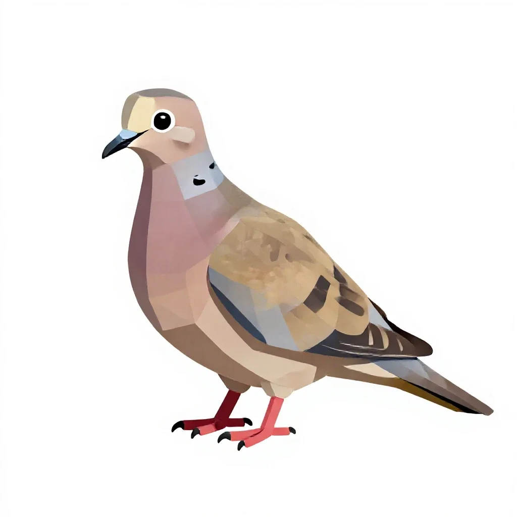 Mourning dove isolated on a white background
