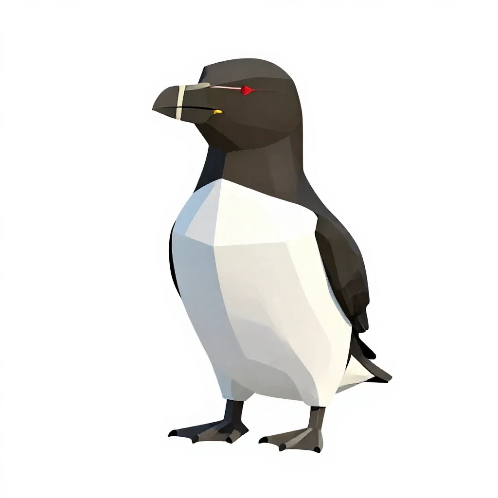 Murre isolated on a white background