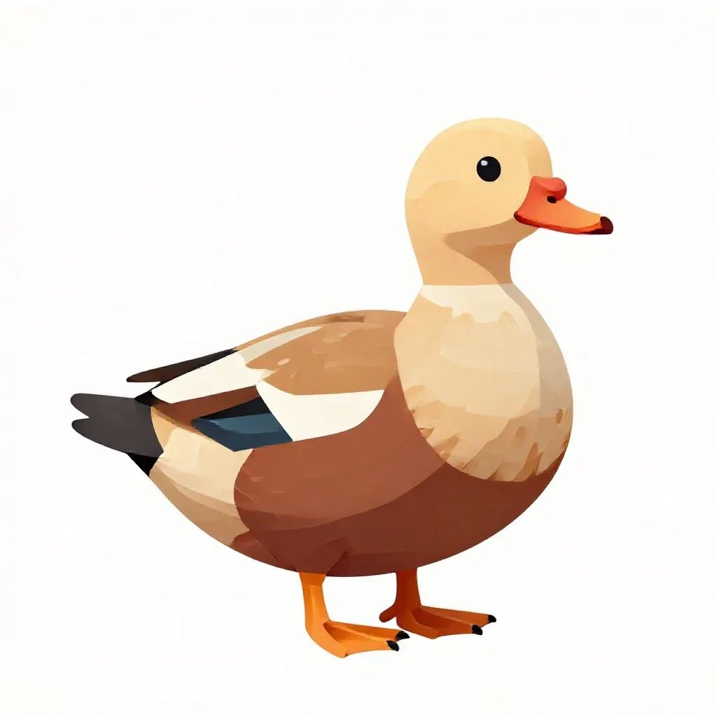Muscovy duck isolated on a white background