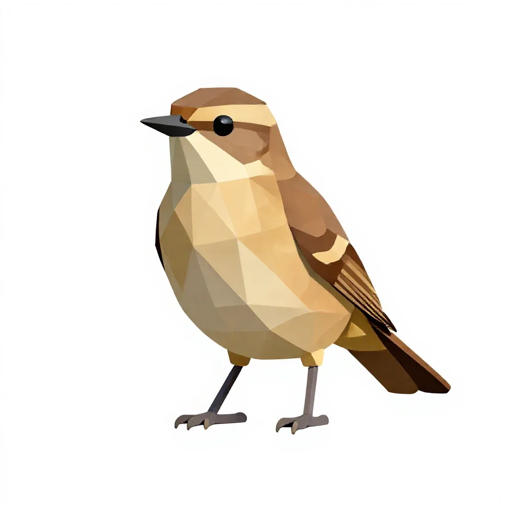 Nightingale isolated on a white background