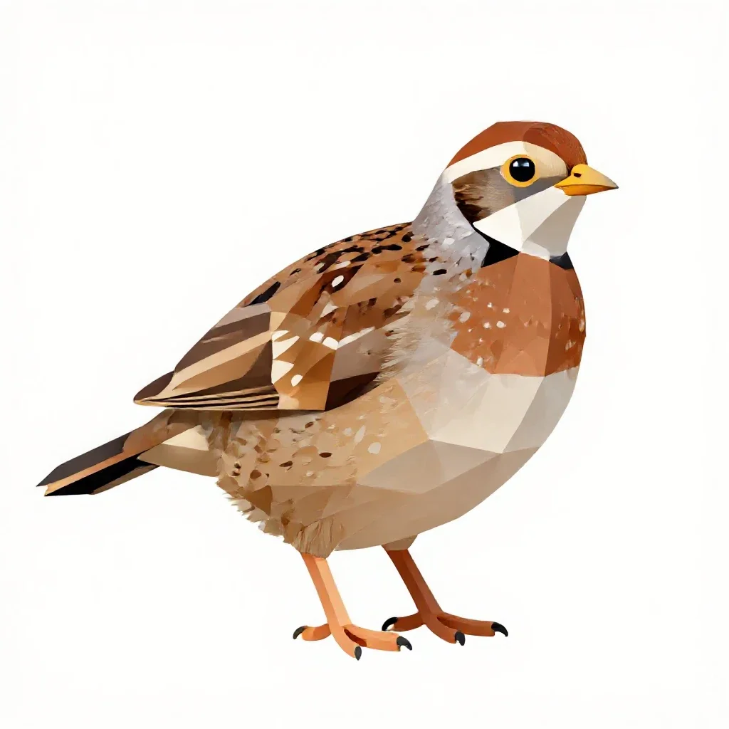 Northern bobwhite isolated on a white background
