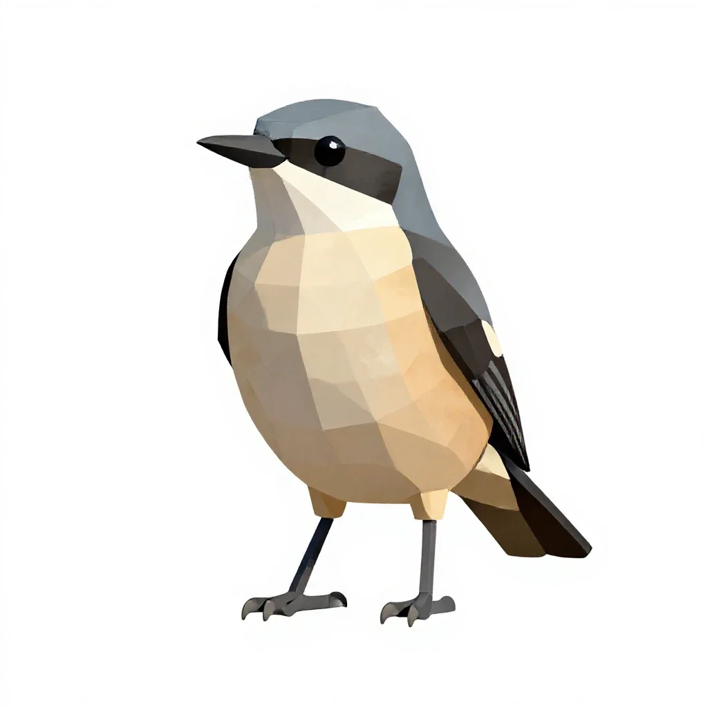 Northern shrike isolated on a white background