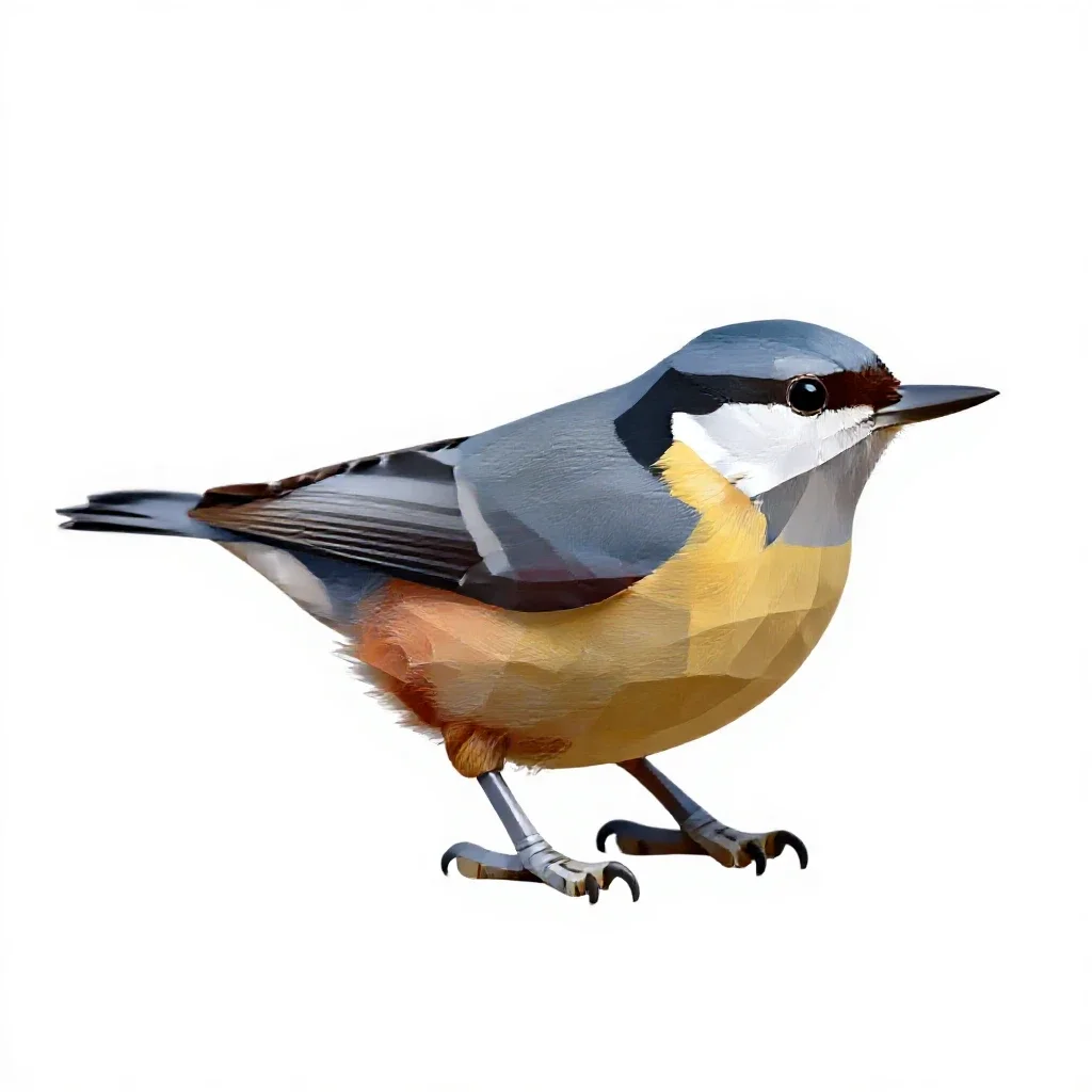 Nuthatch isolated on a white background