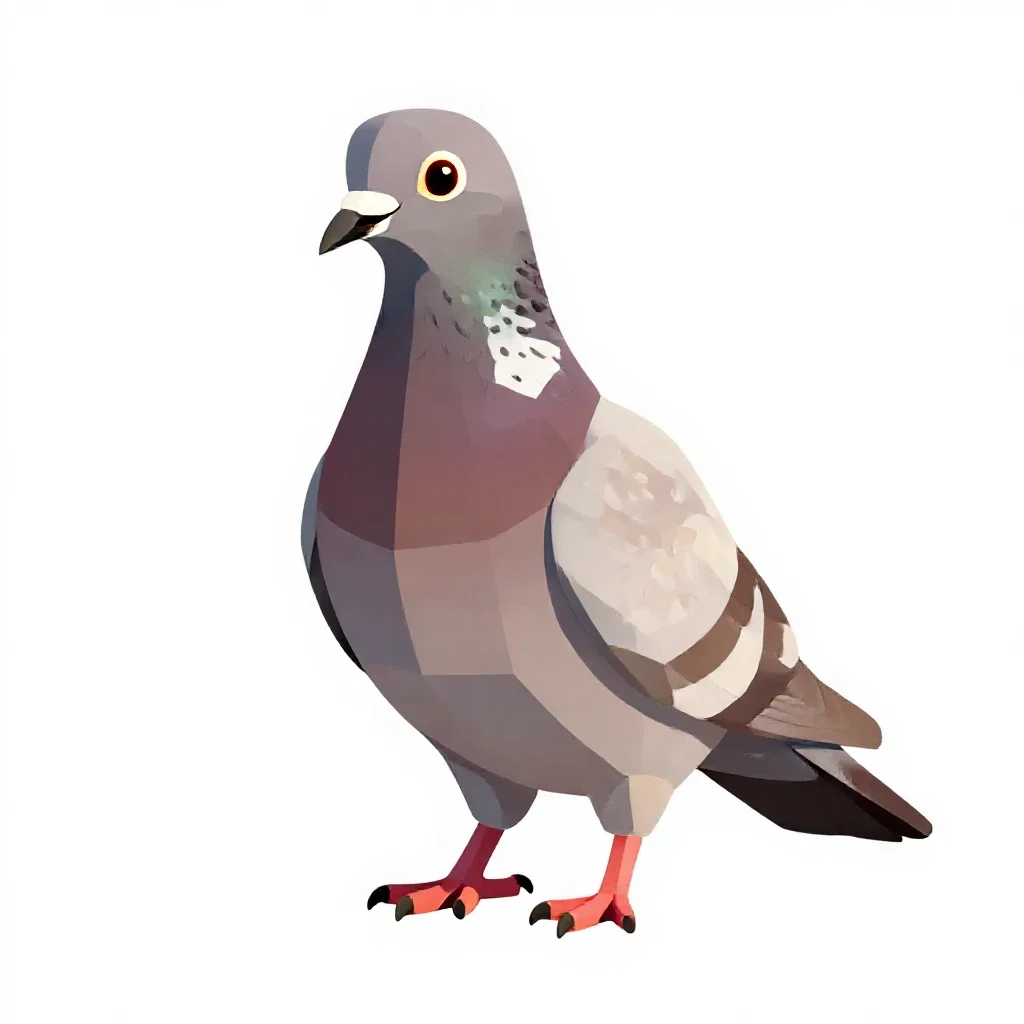 Passenger pigeon isolated on a white background