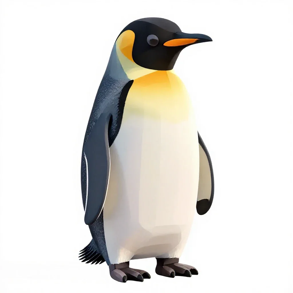 Penguin isolated on a white background