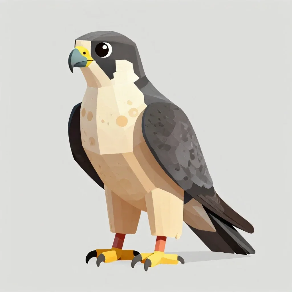 Peregrine isolated on a white background