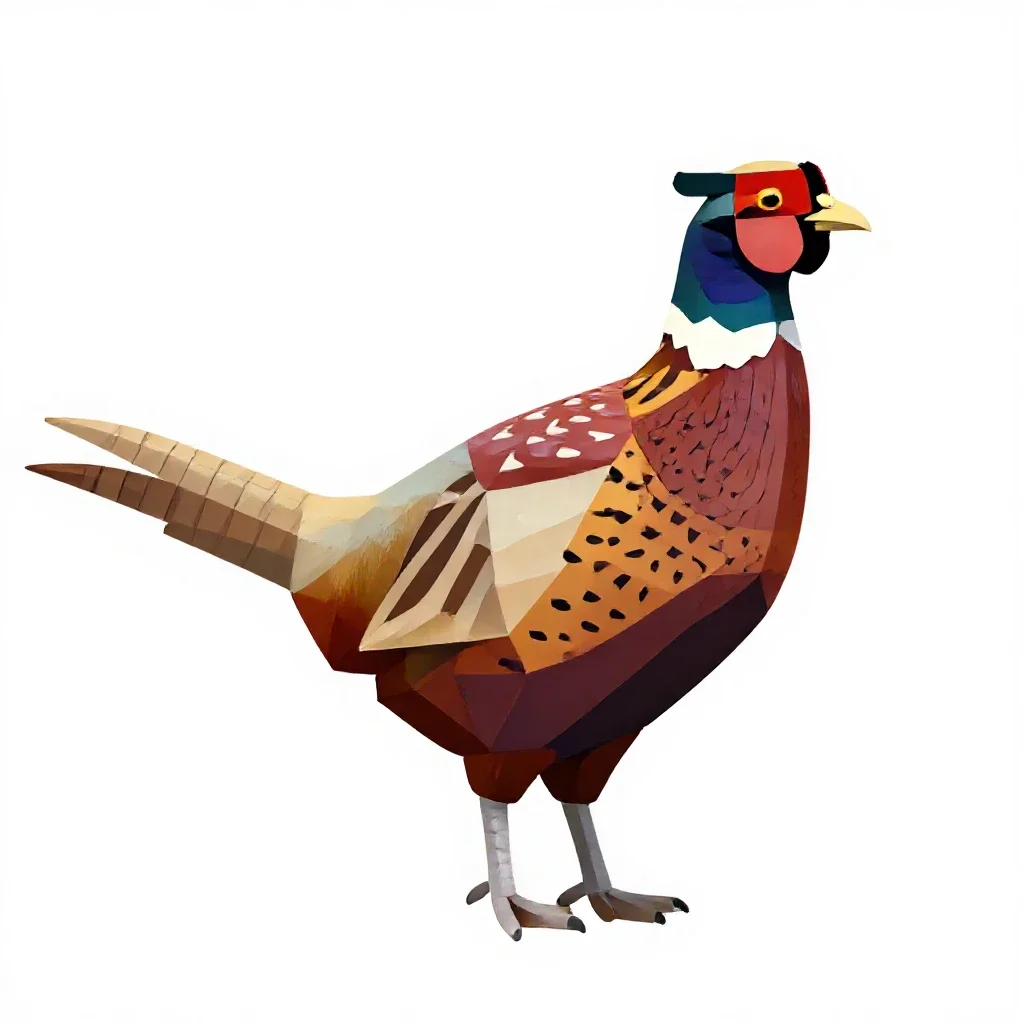 Pheasant isolated on a white background