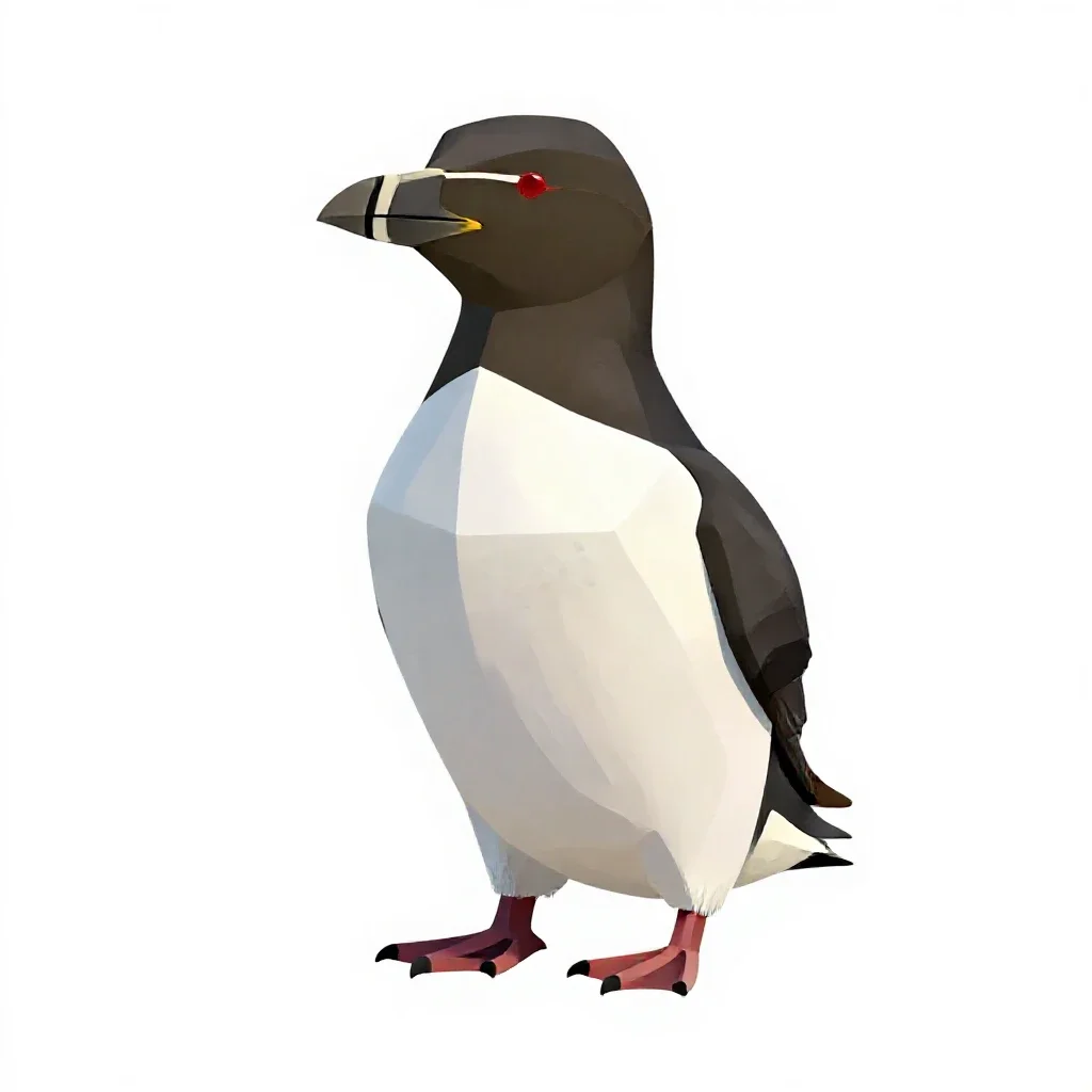 Pigeon guillemot isolated on a white background