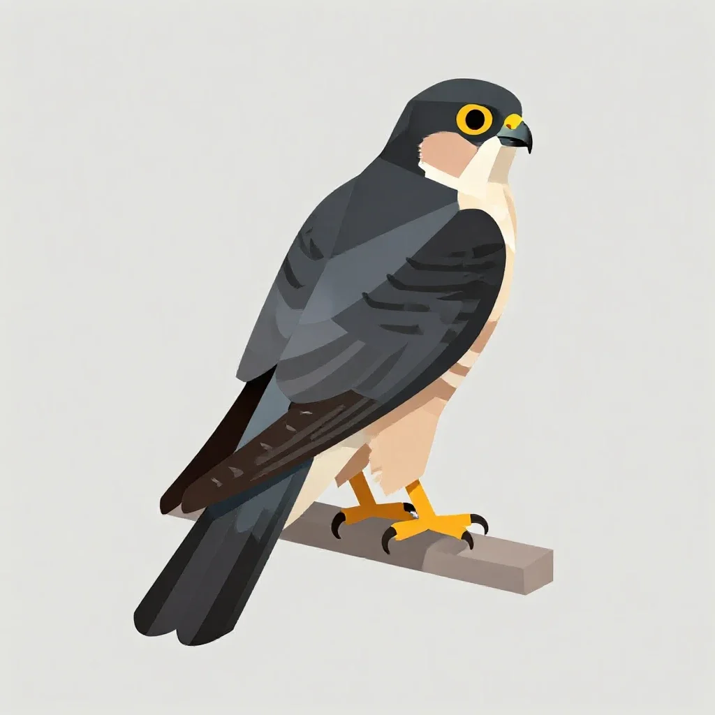 Pigeon hawk isolated on a white background