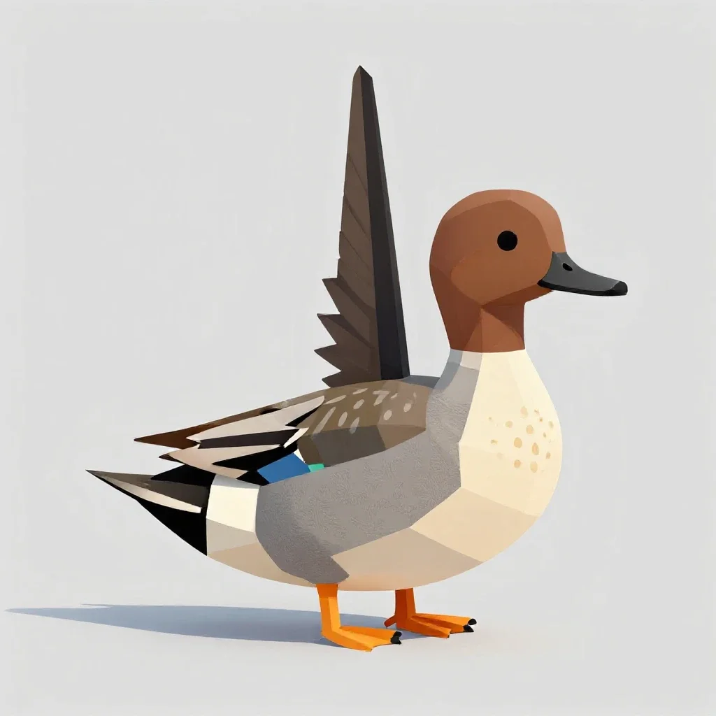 Pintail isolated on a white background