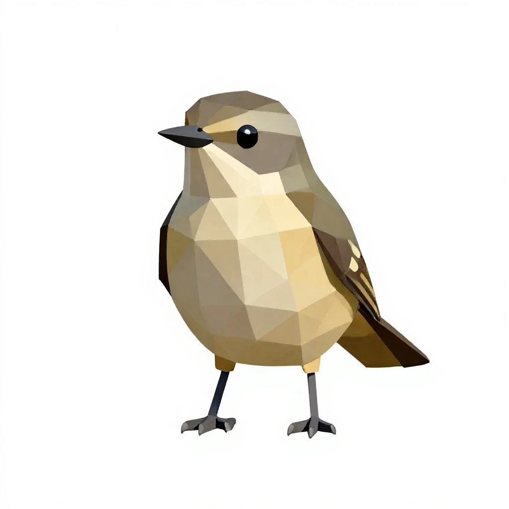 Pipit isolated on a white background