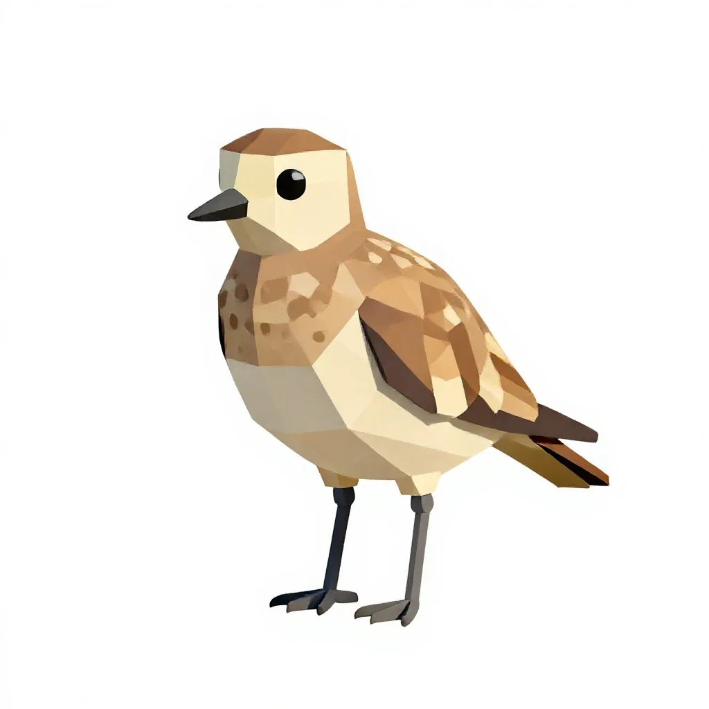 Plover isolated on a white background