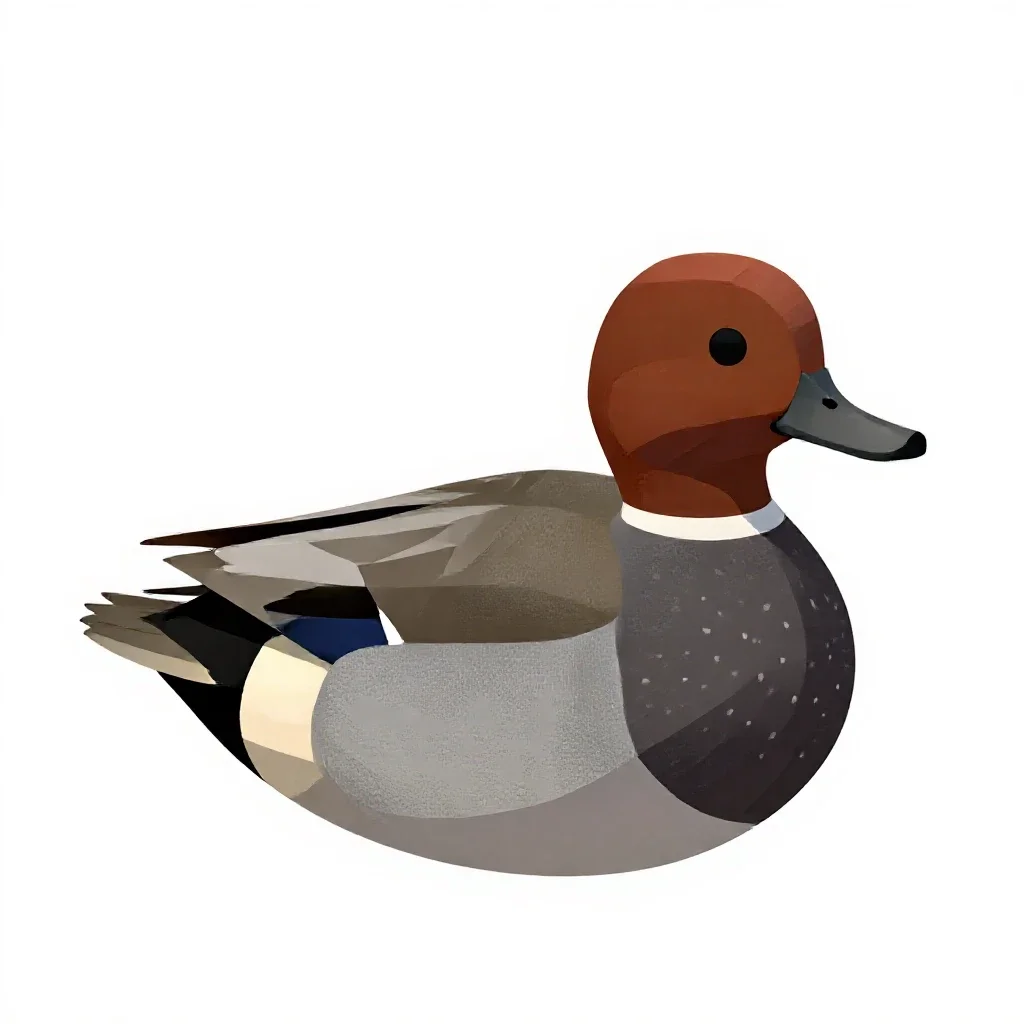 Pochard isolated on a white background
