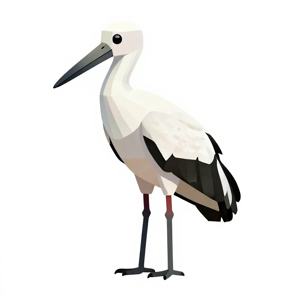 Policeman bird isolated on a white background