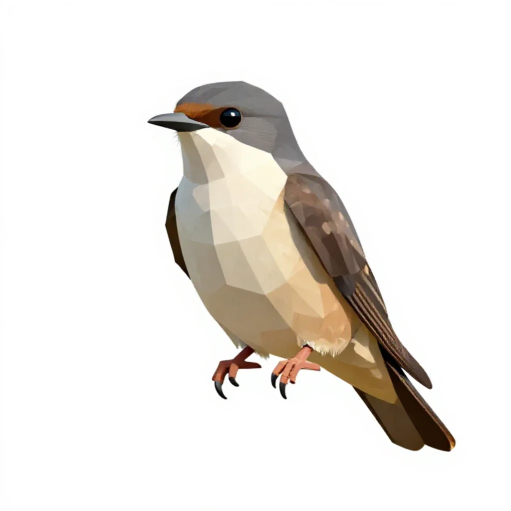 Poorwill isolated on a white background