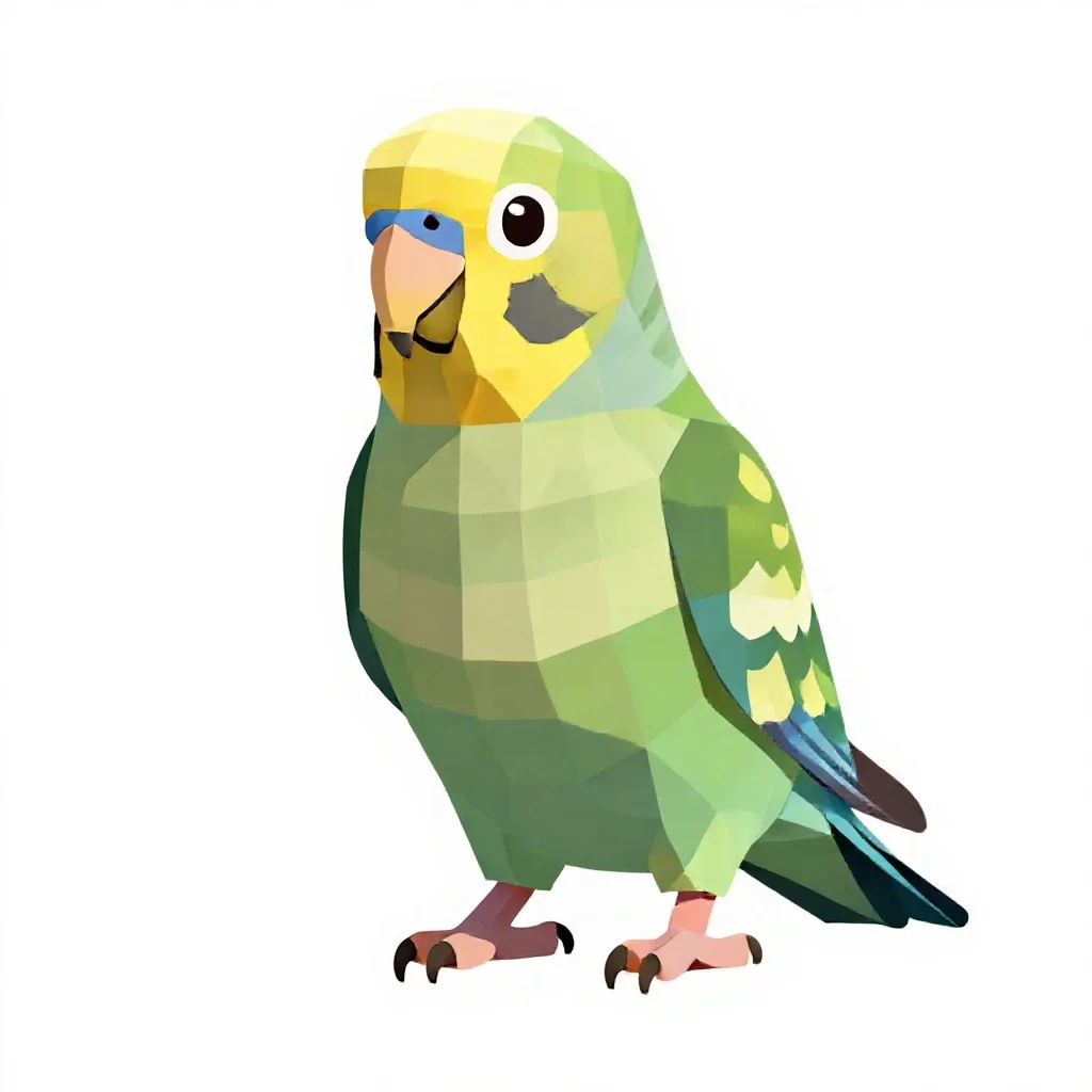 Popinjay isolated on a white background