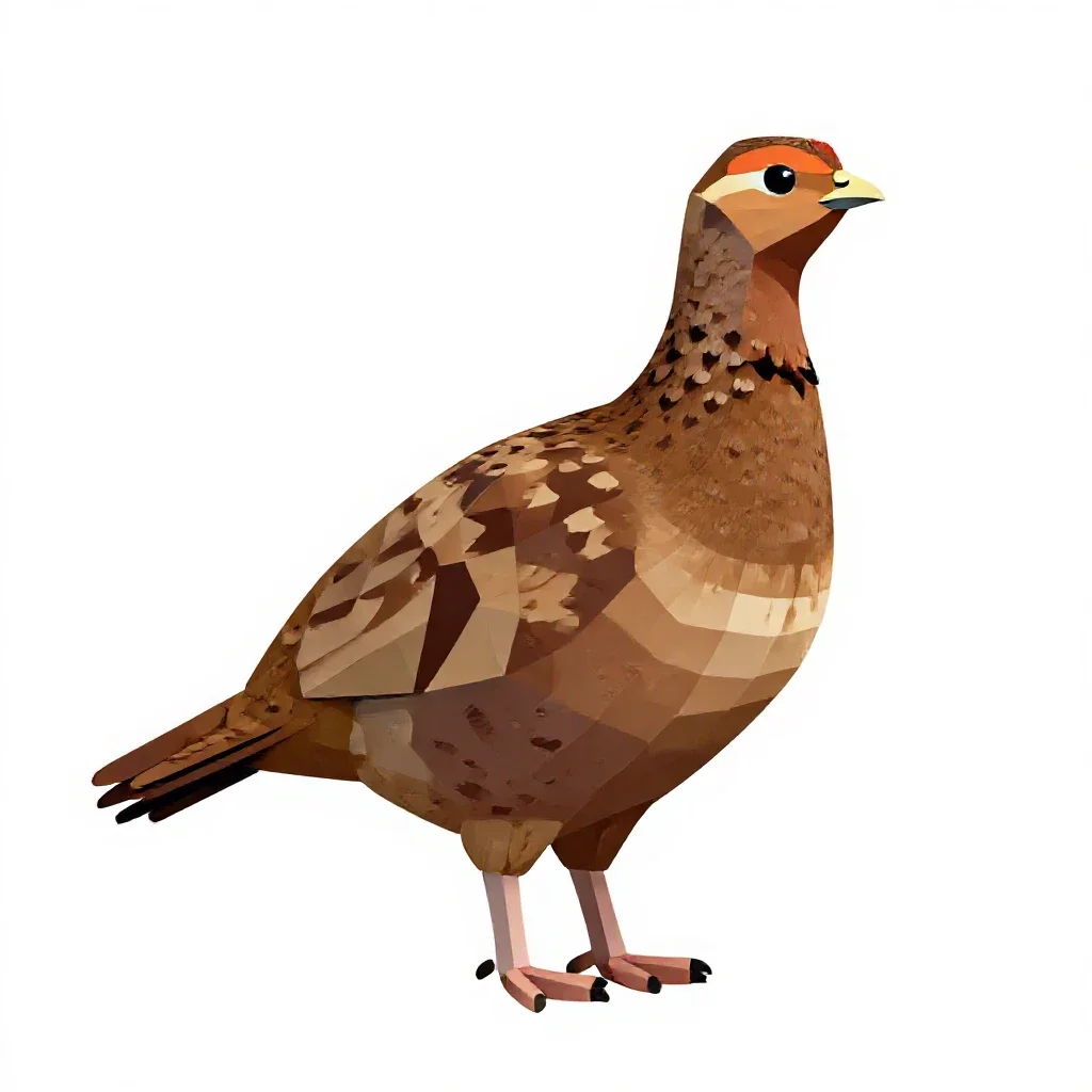 Prairie chicken isolated on a white background