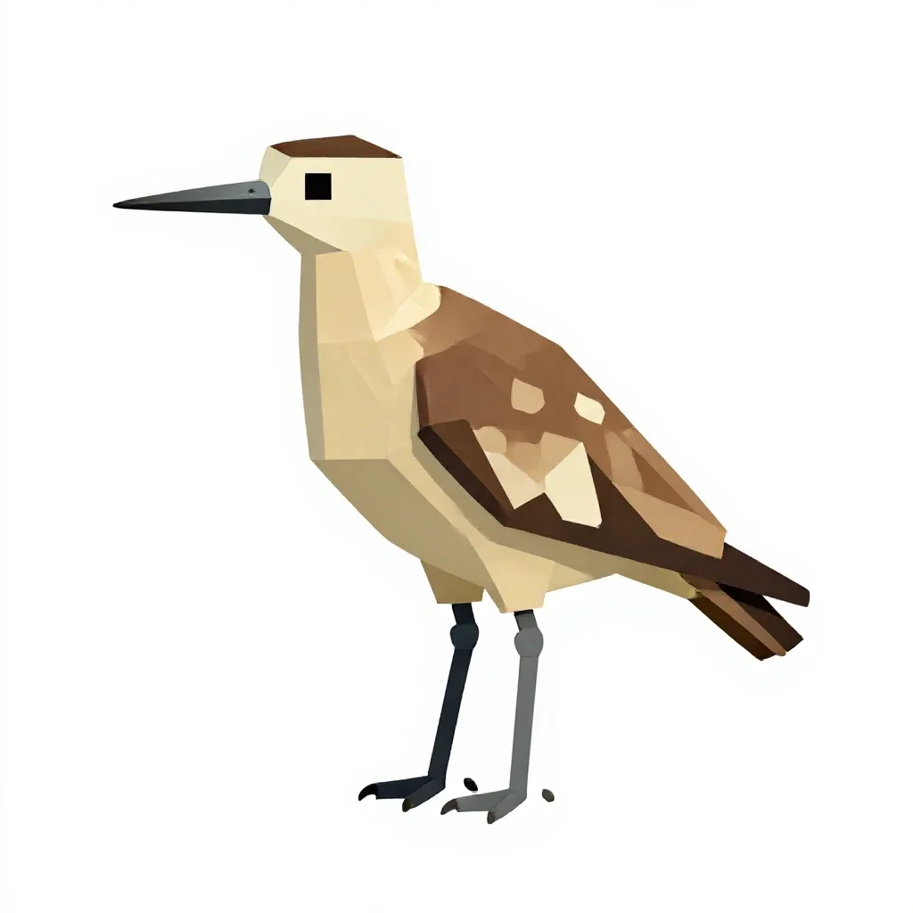 Pratincole isolated on a white background