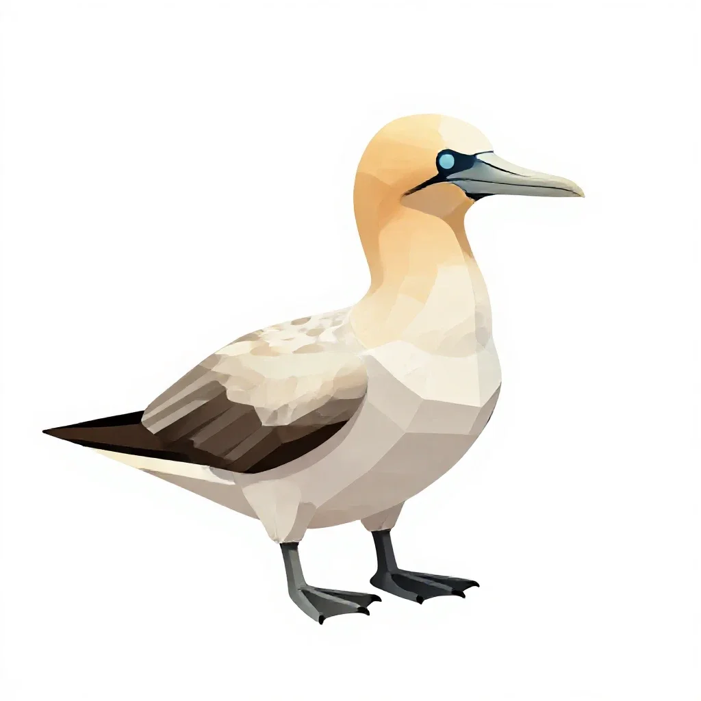 Procellariiform seabird isolated on a white background