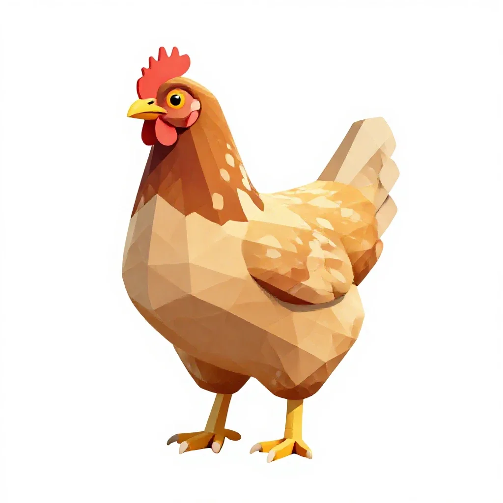 Pullet isolated on a white background