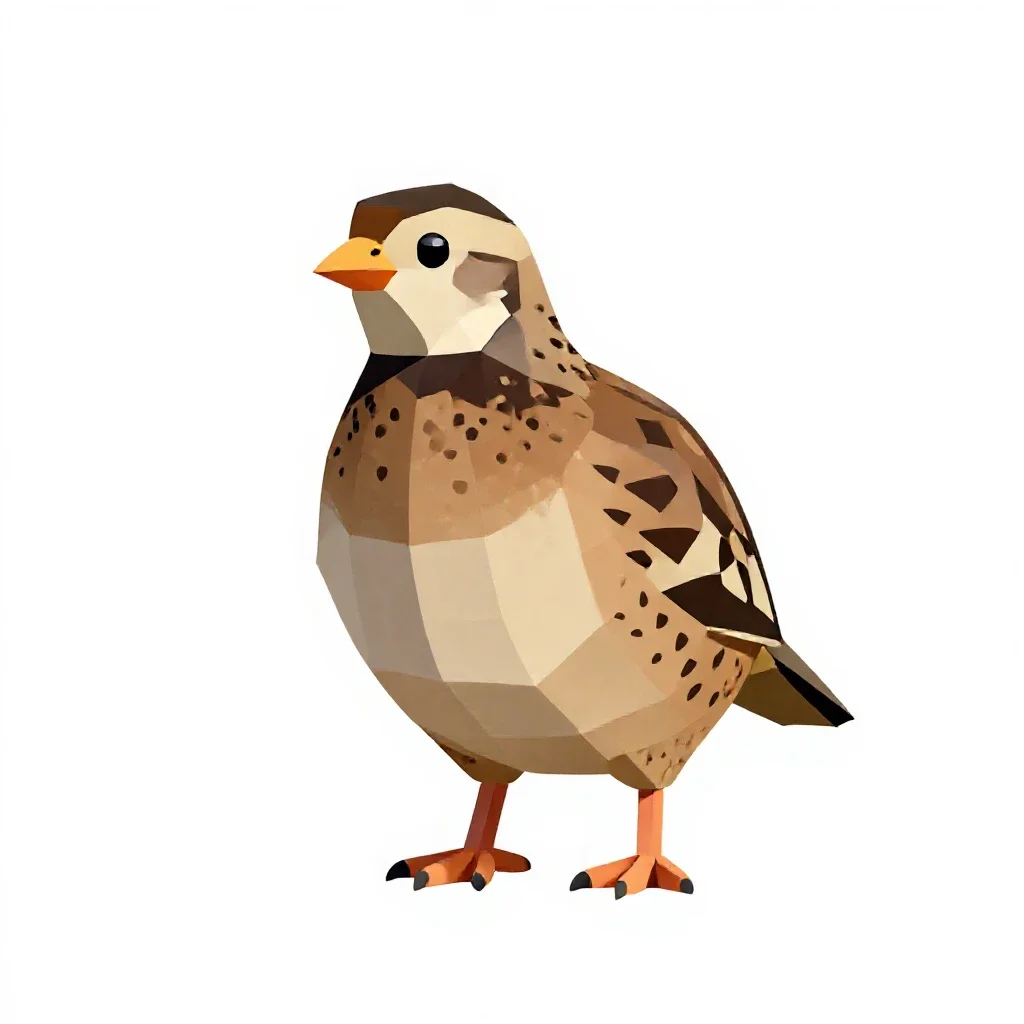 Quail isolated on a white background