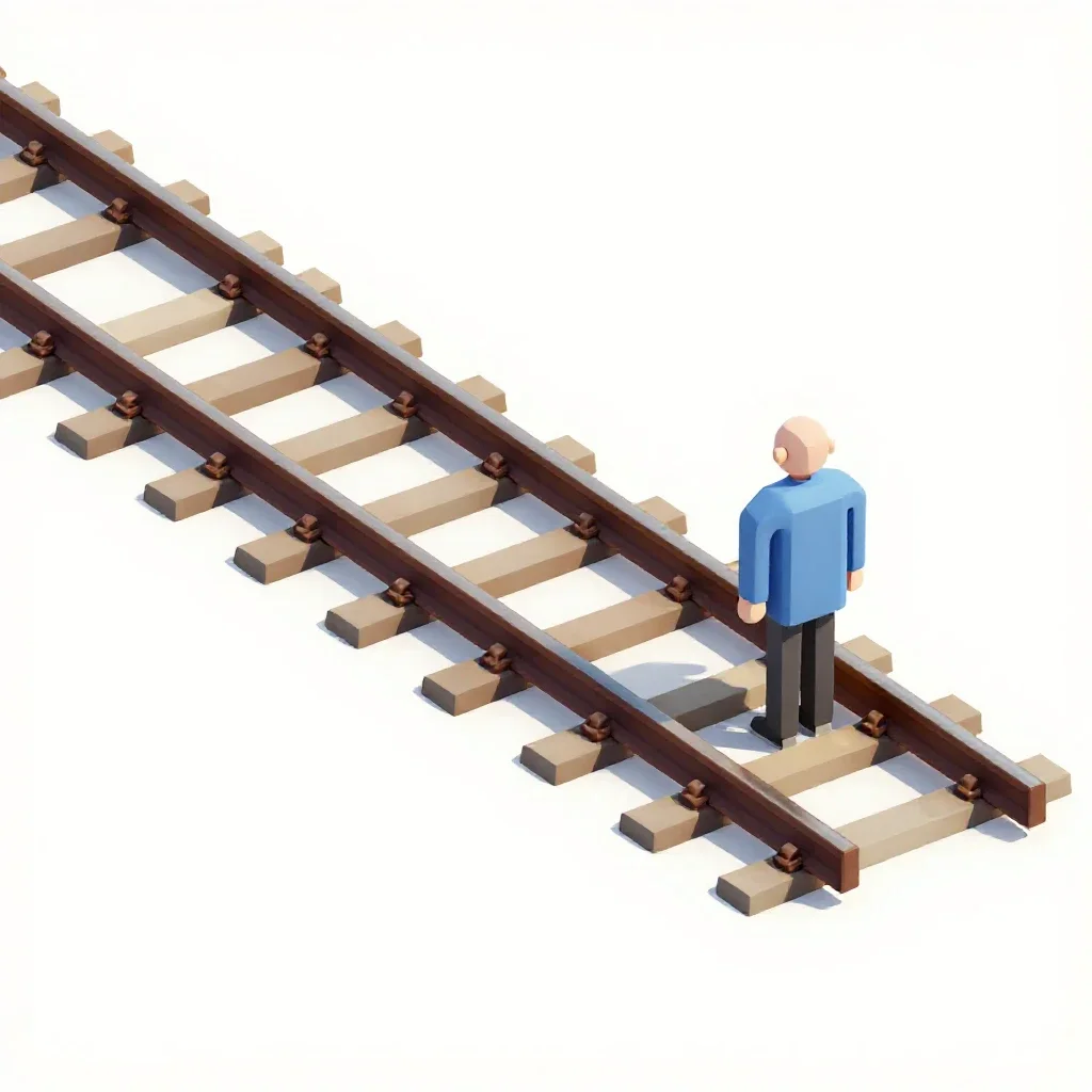 Rail isolated on a white background