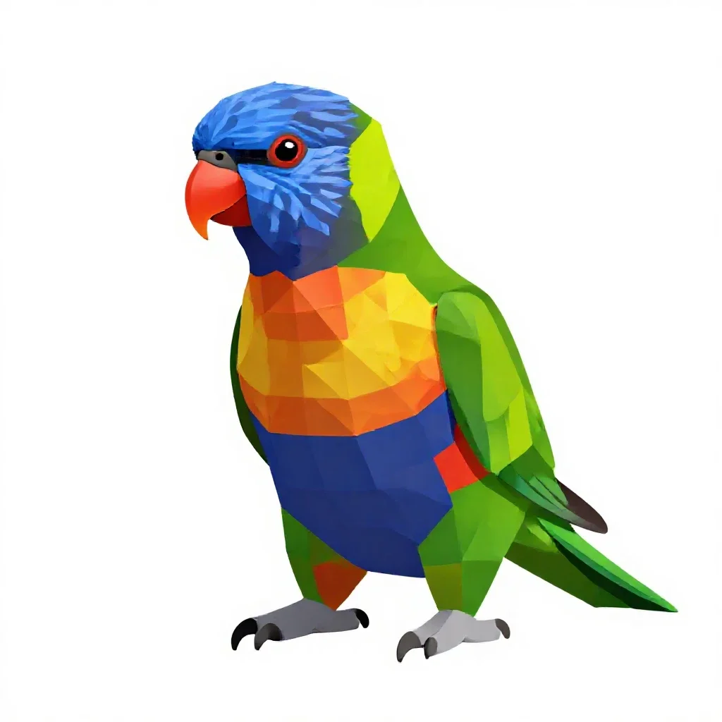 Rainbow lorikeet isolated on a white background