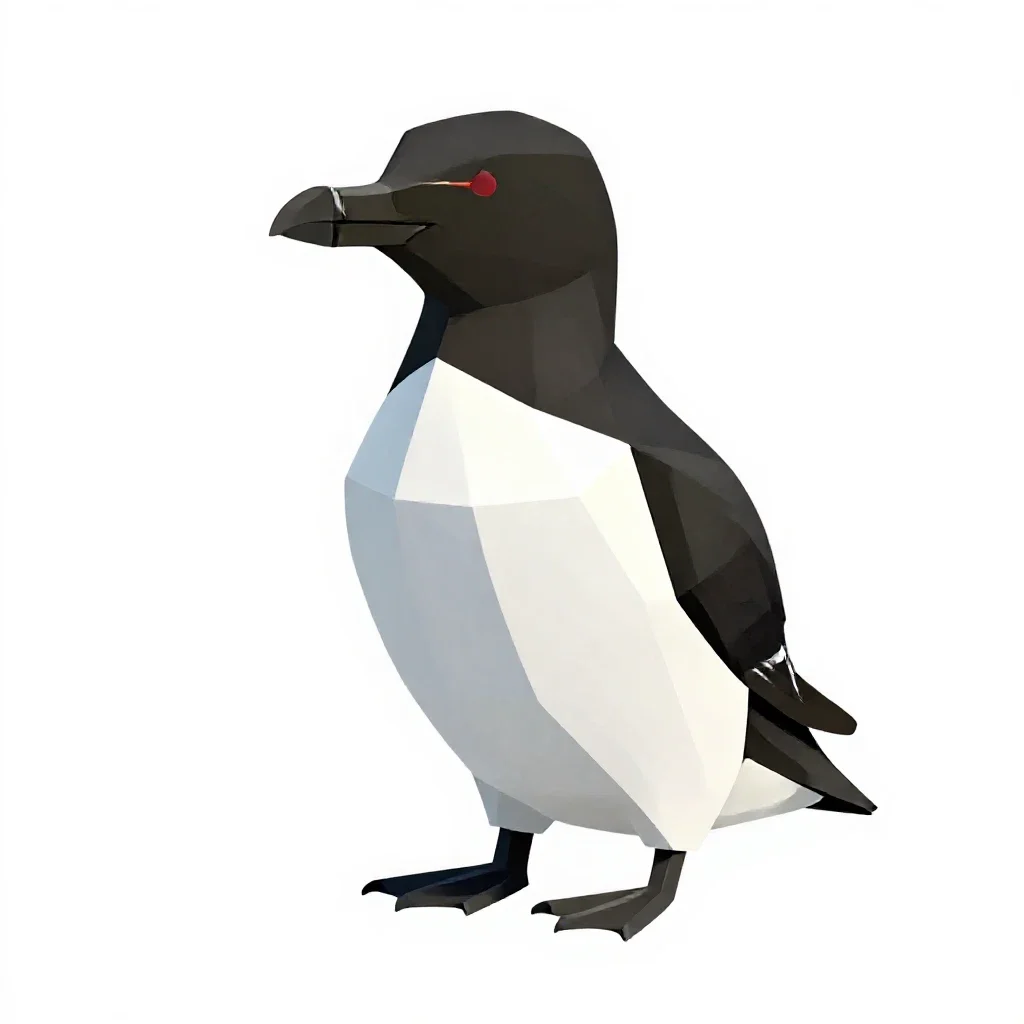 Razorbill isolated on a white background