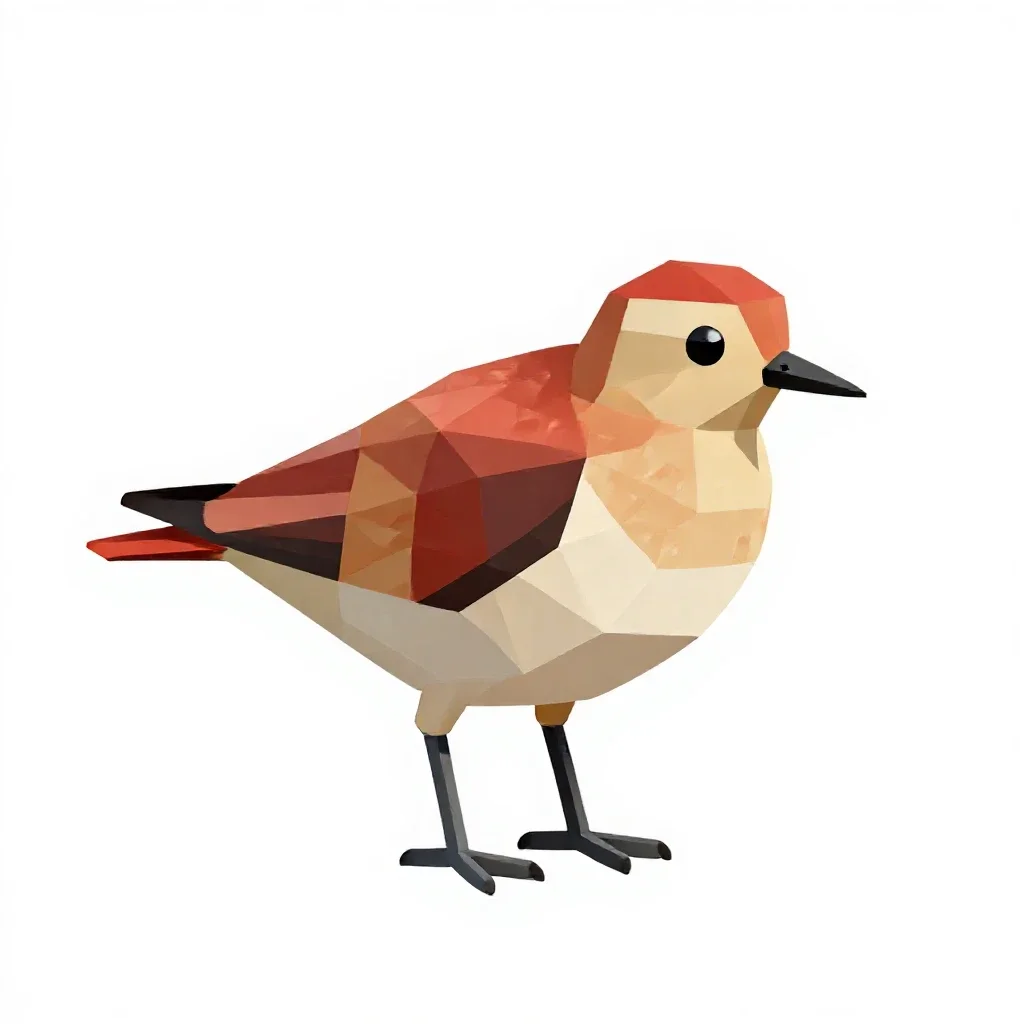 Red-backed sandpiper isolated on a white background