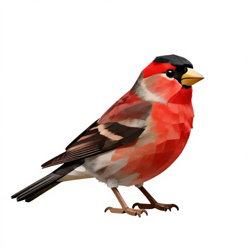 Red siskin isolated on a white background