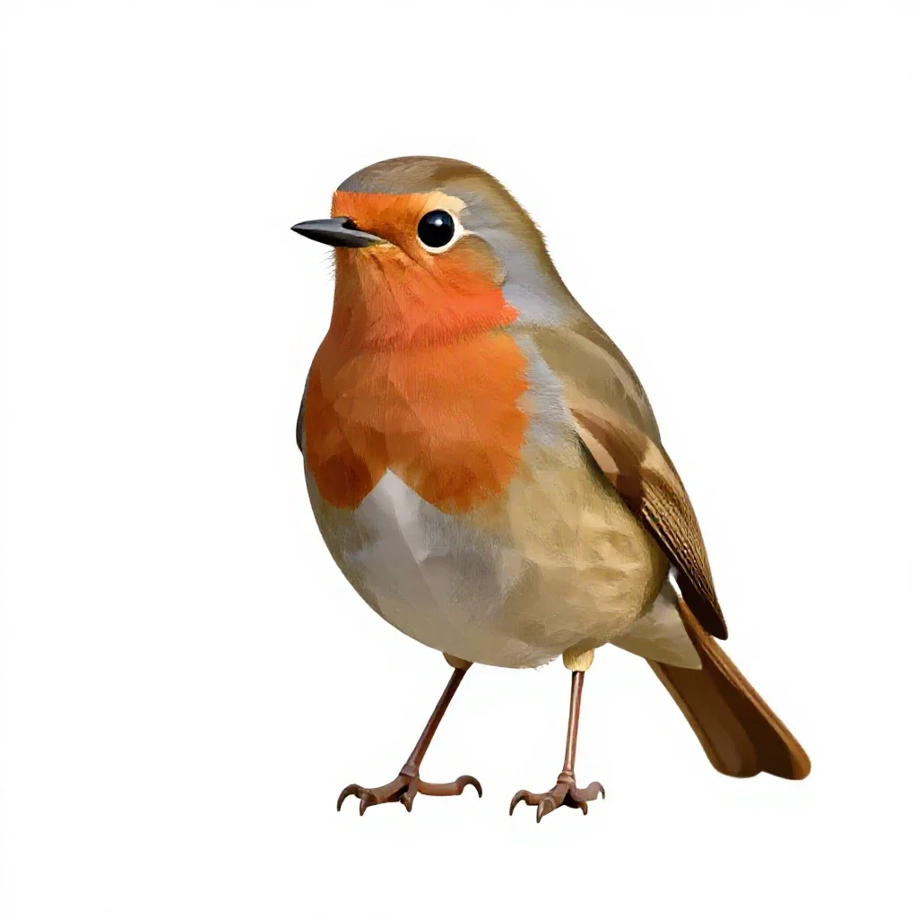 Redstart isolated on a white background