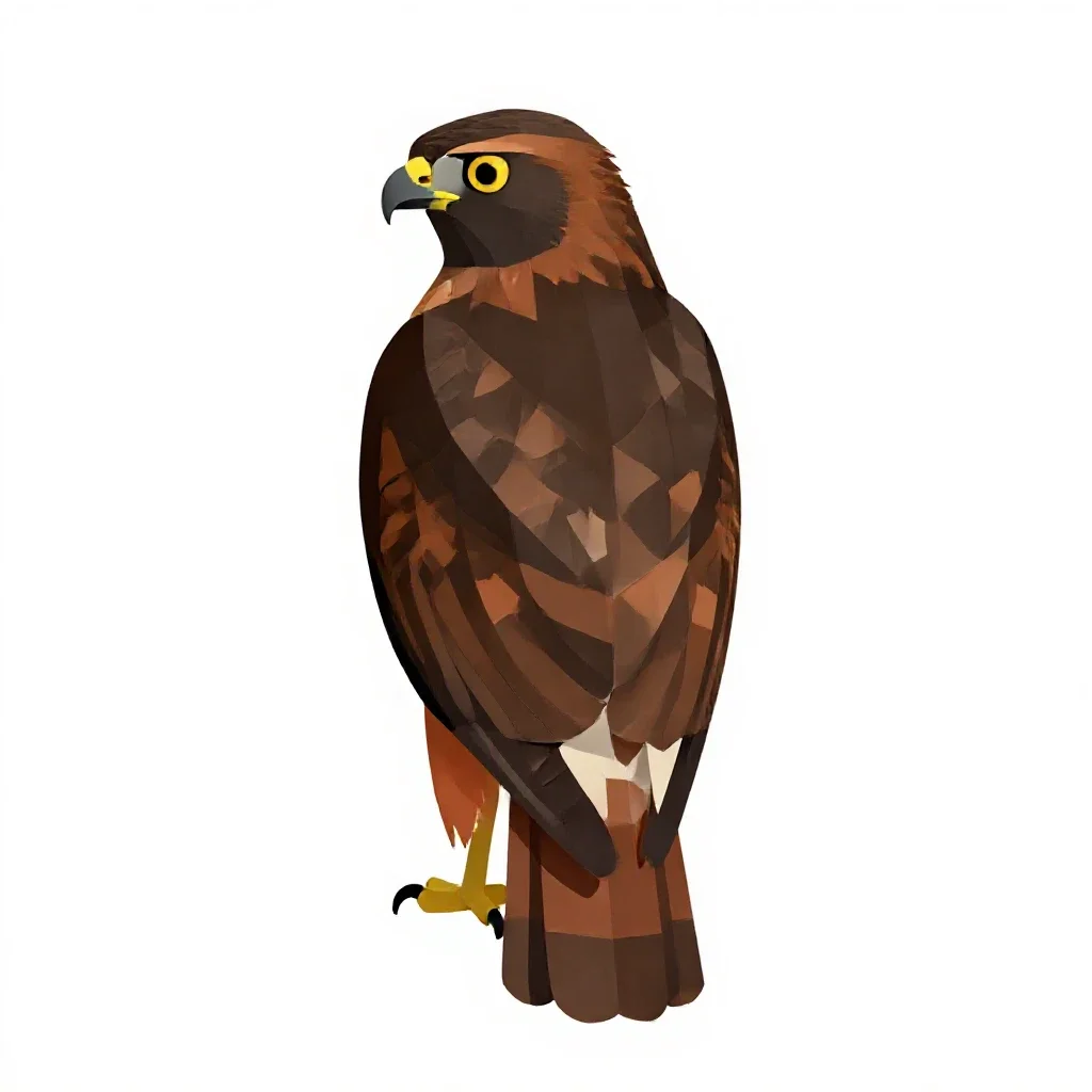 Redtail isolated on a white background