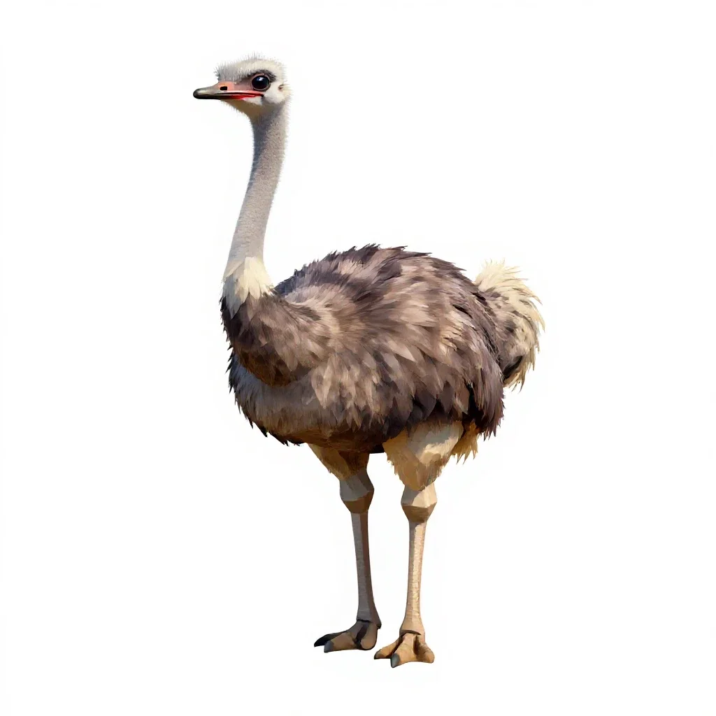 Rhea isolated on a white background