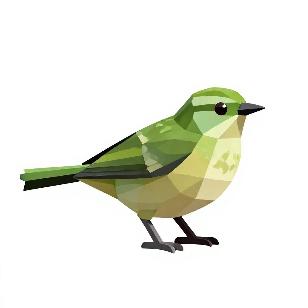 Rifleman bird isolated on a white background