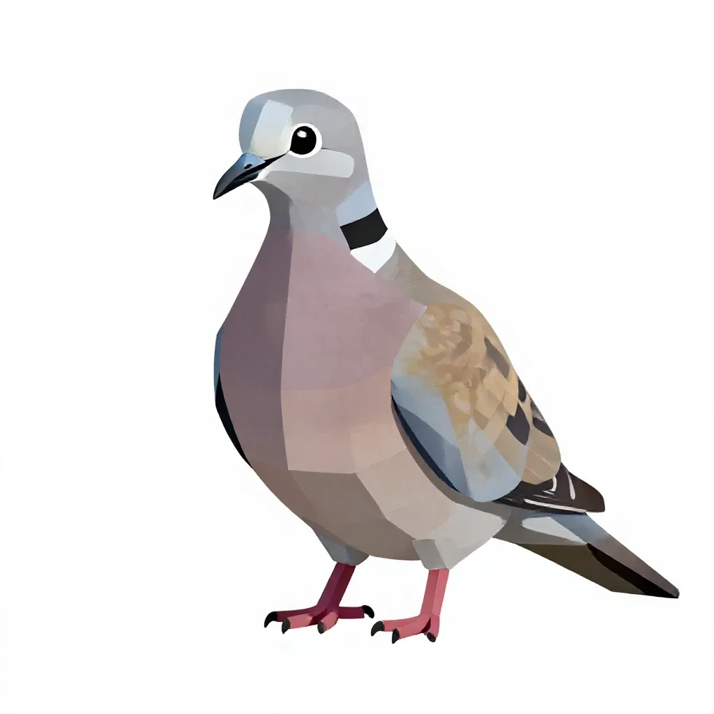 Ringdove isolated on a white background