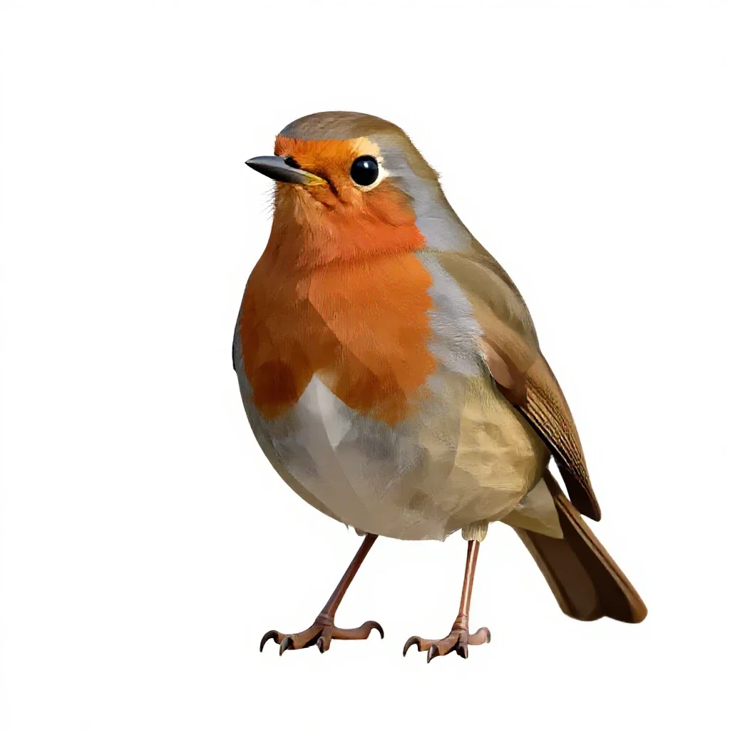 Robin isolated on a white background