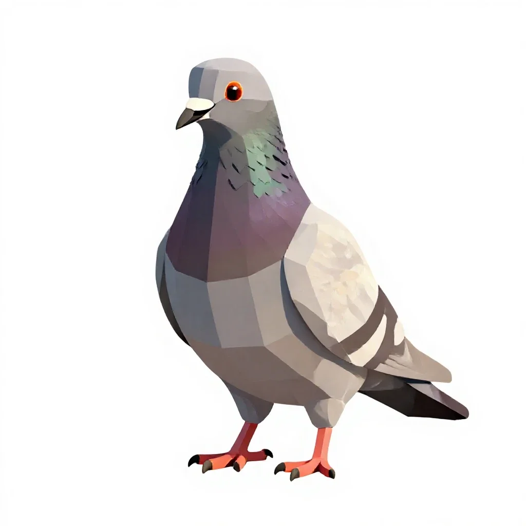 Rock dove isolated on a white background