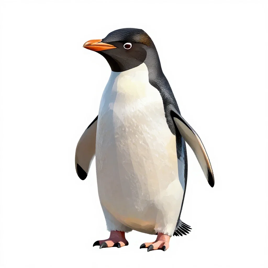 Rock hopper isolated on a white background