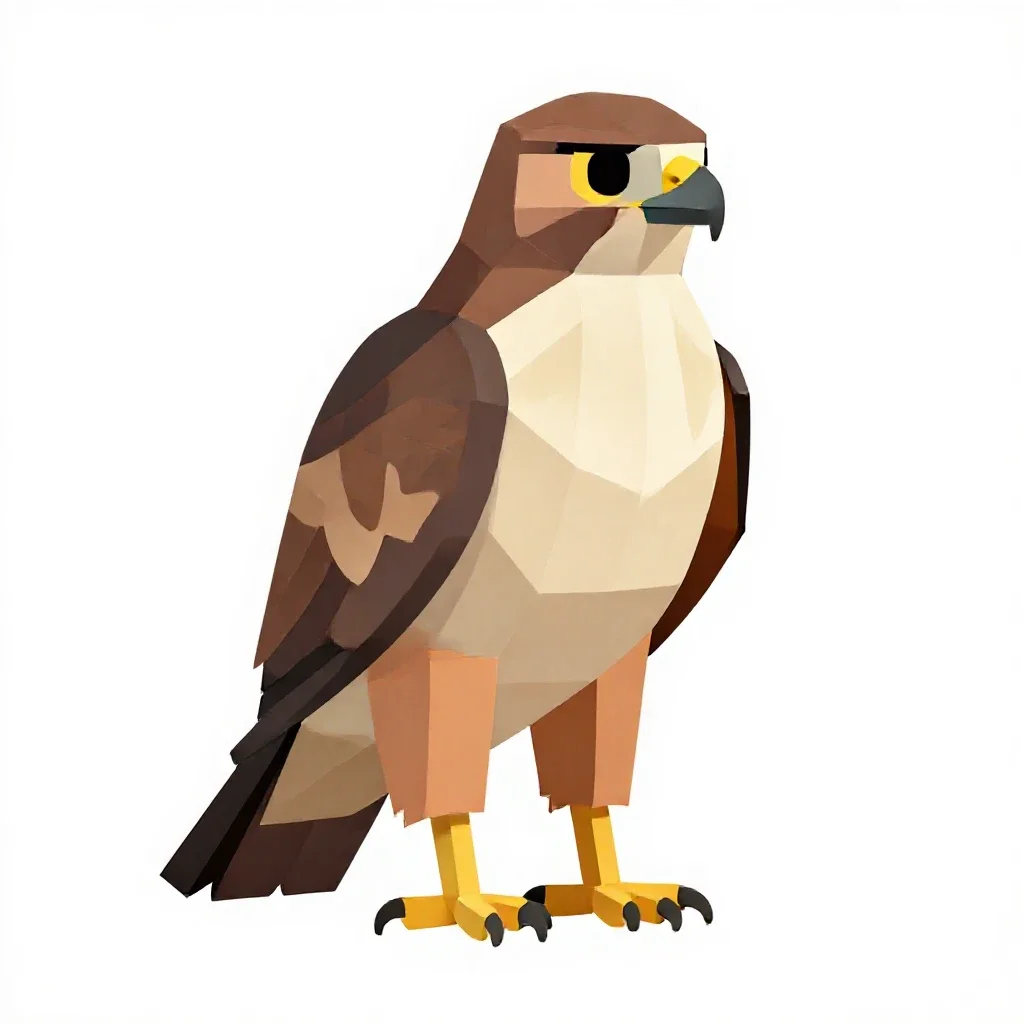 Rough-legged hawk isolated on a white background