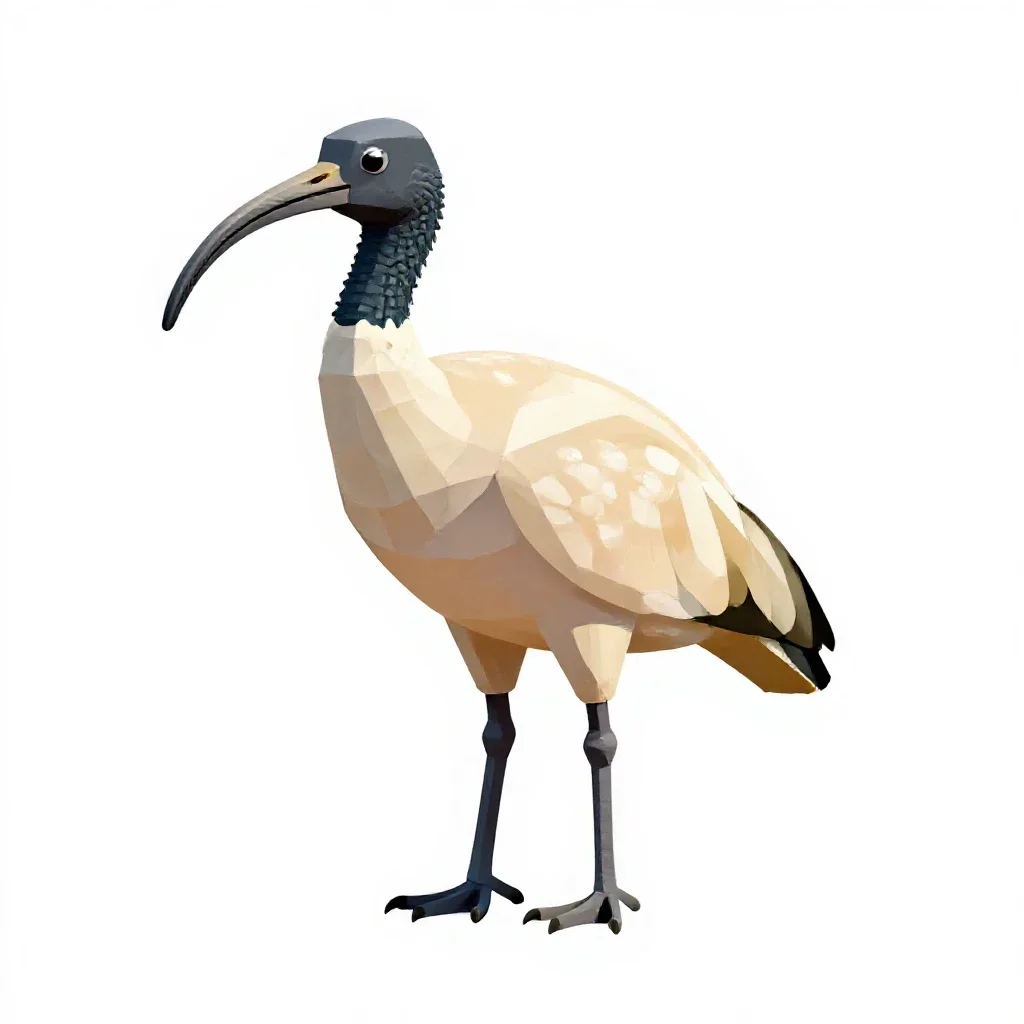Sacred ibis isolated on a white background