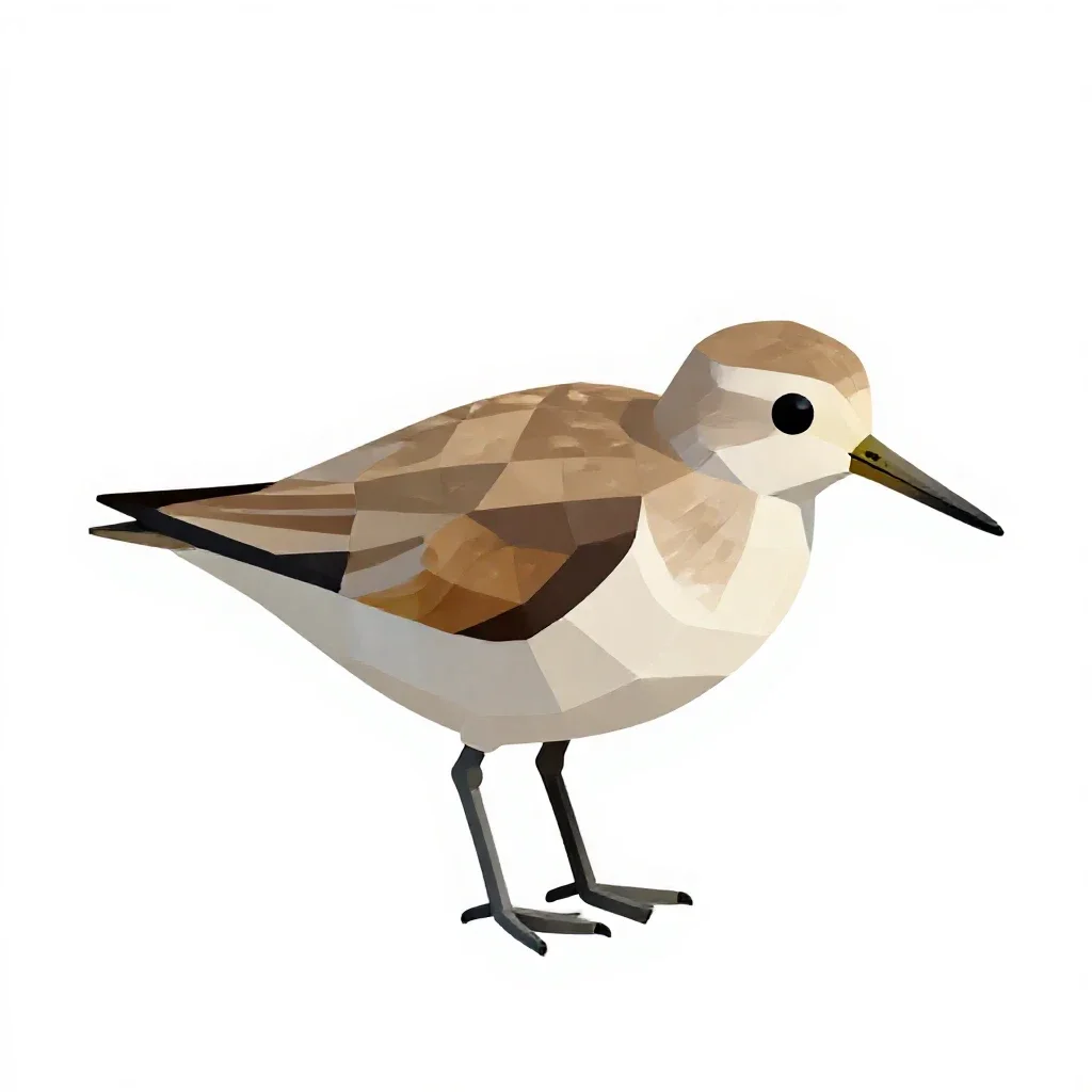 Sandpiper isolated on a white background