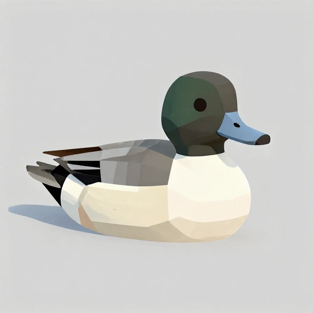 Scaup isolated on a white background