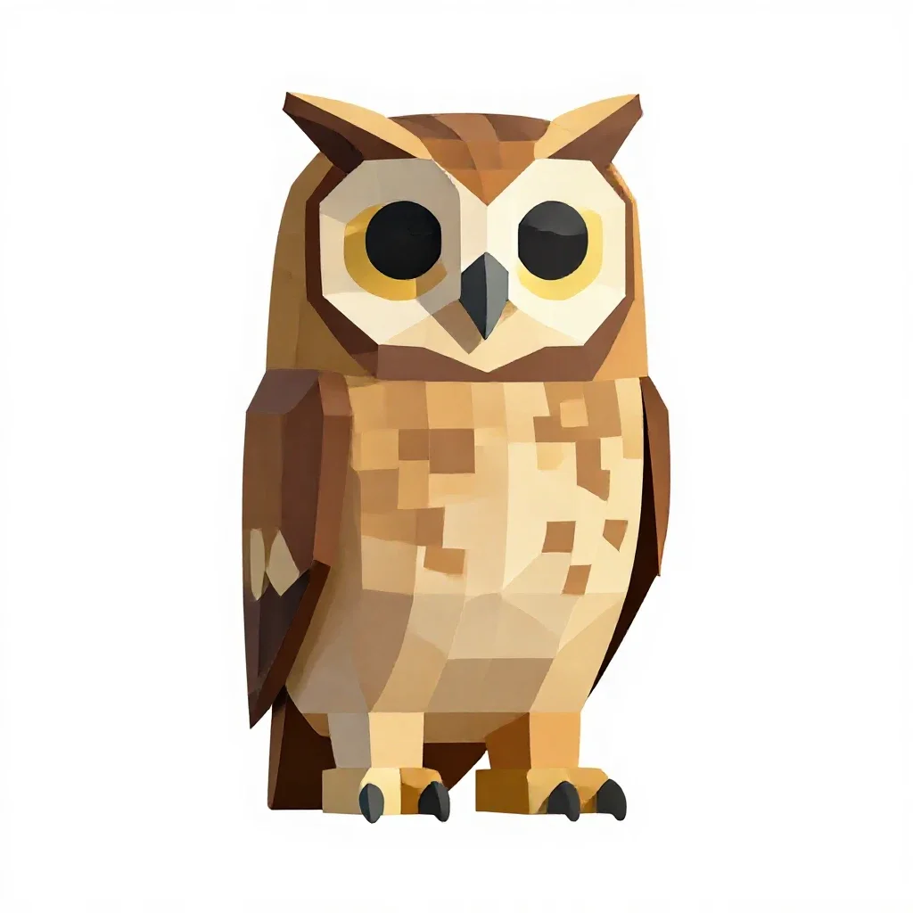 Scops owl isolated on a white background