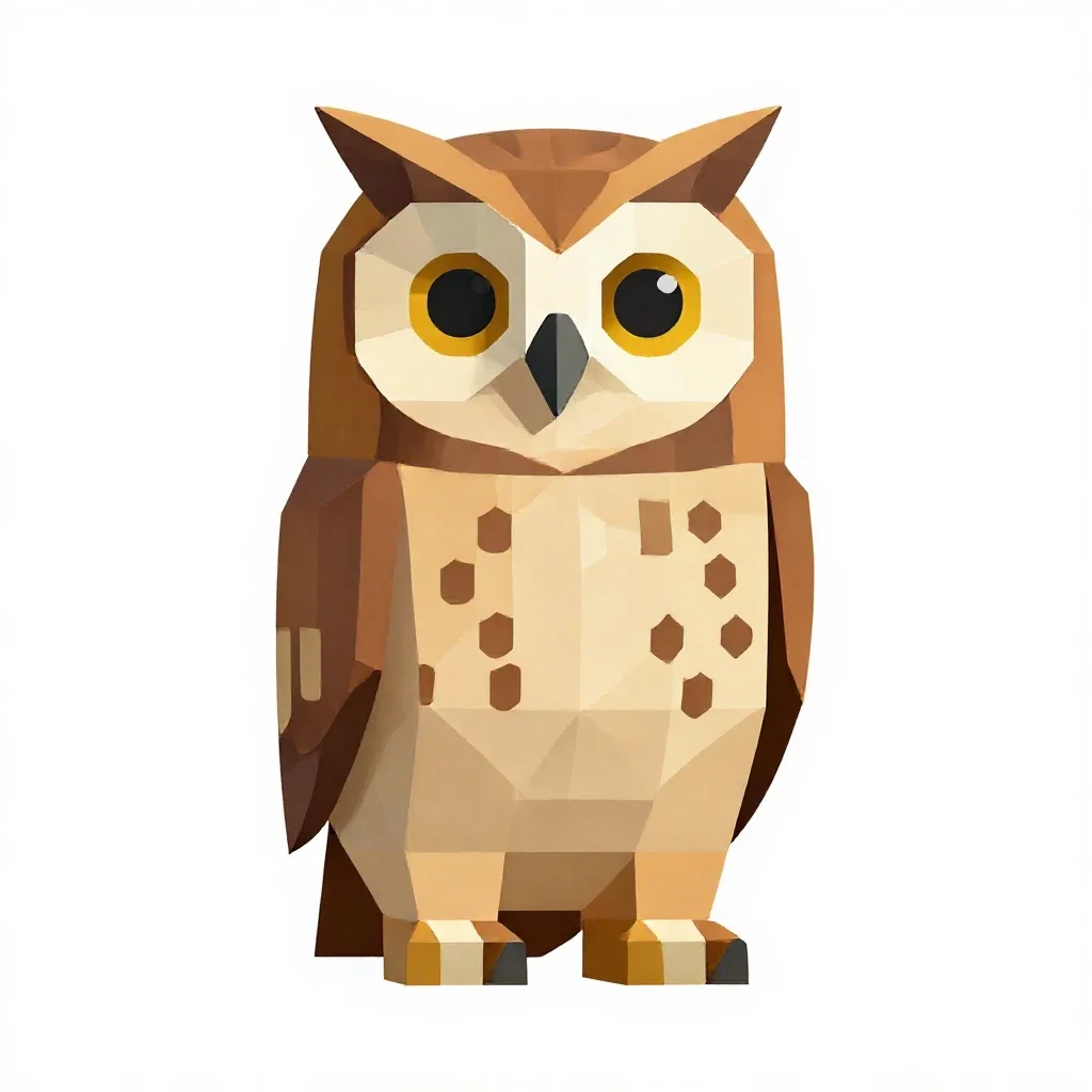Screech owl isolated on a white background