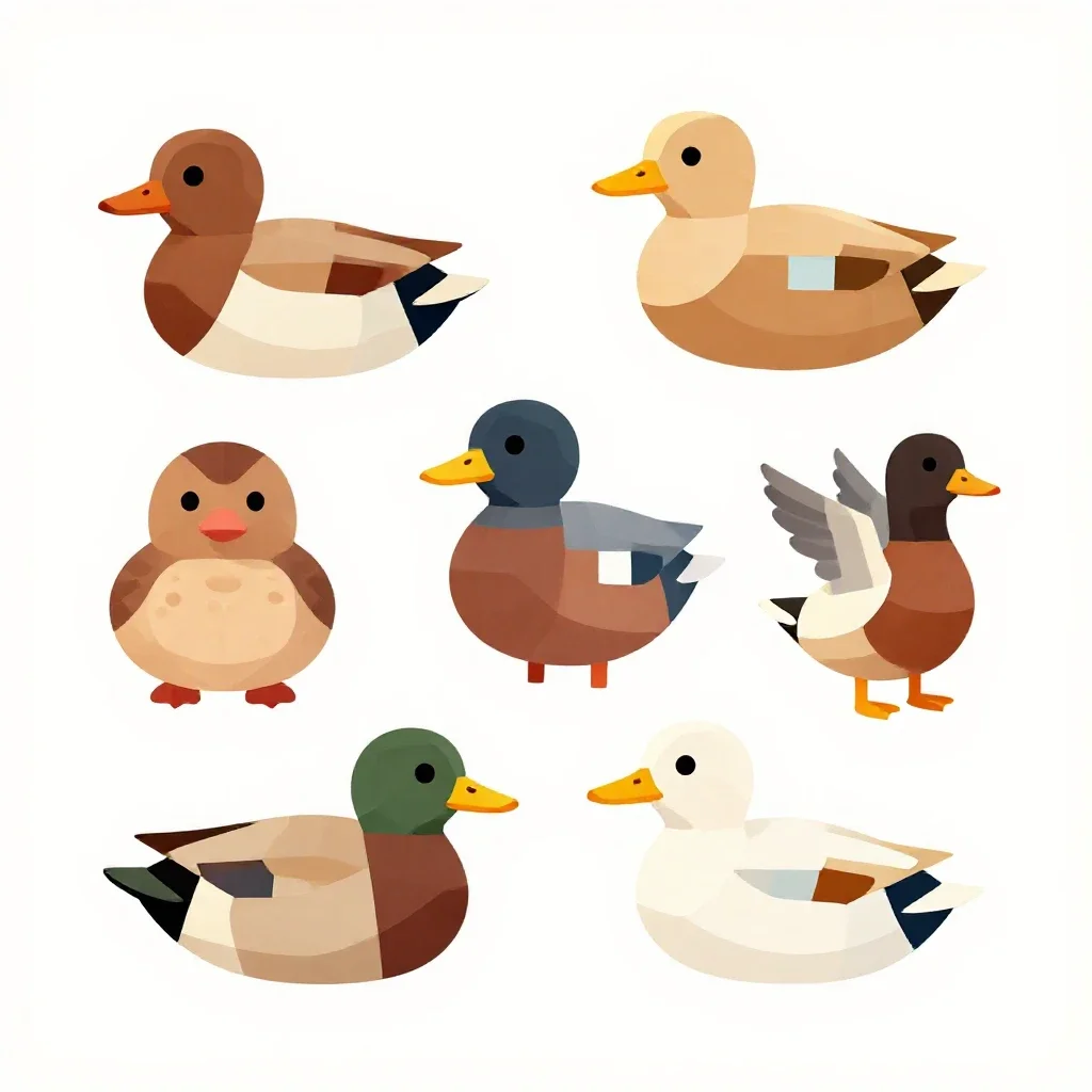 Sea duck isolated on a white background