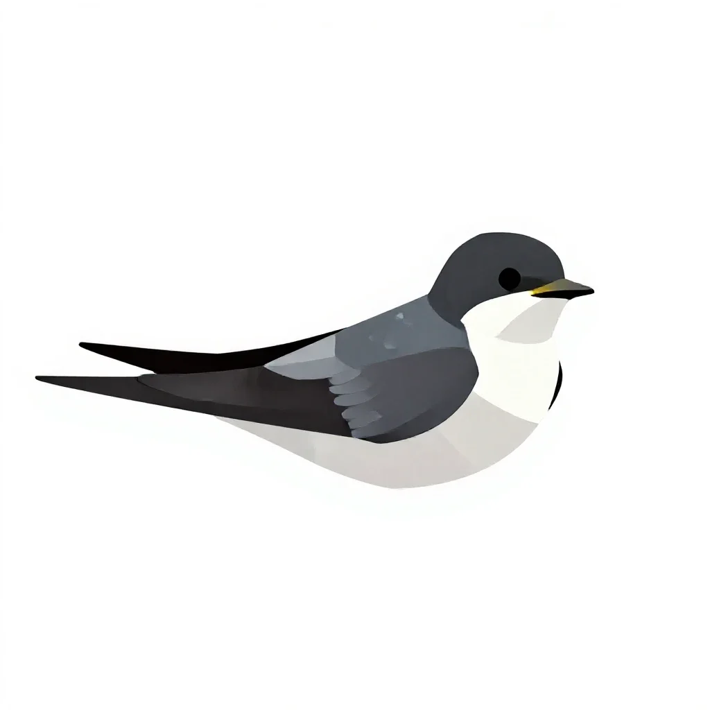 Sea swallow isolated on a white background