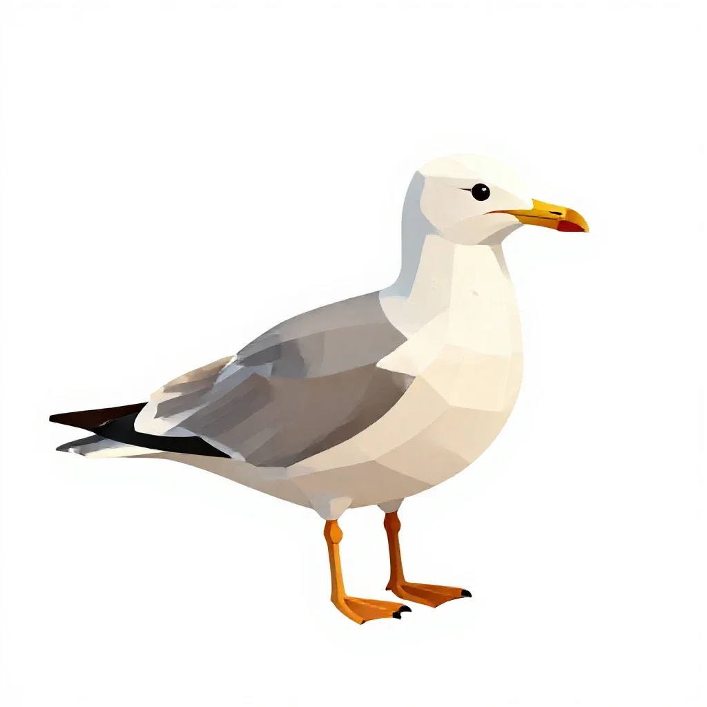 Seabird isolated on a white background