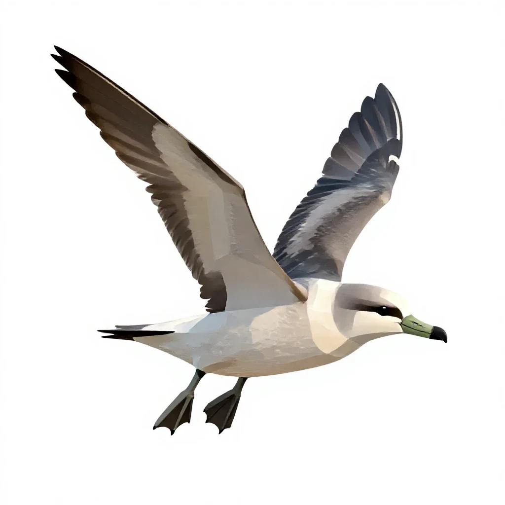 Shearwater isolated on a white background