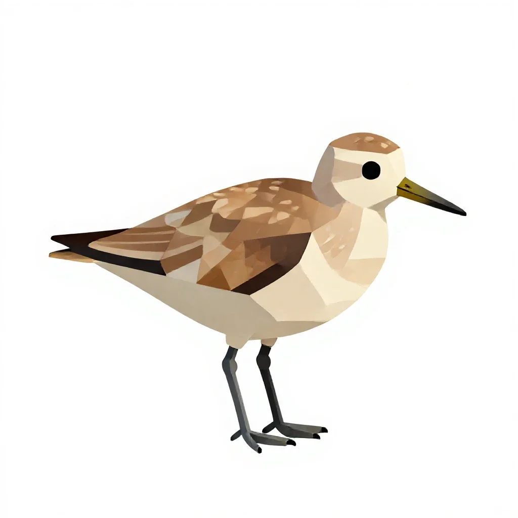 Shorebird isolated on a white background