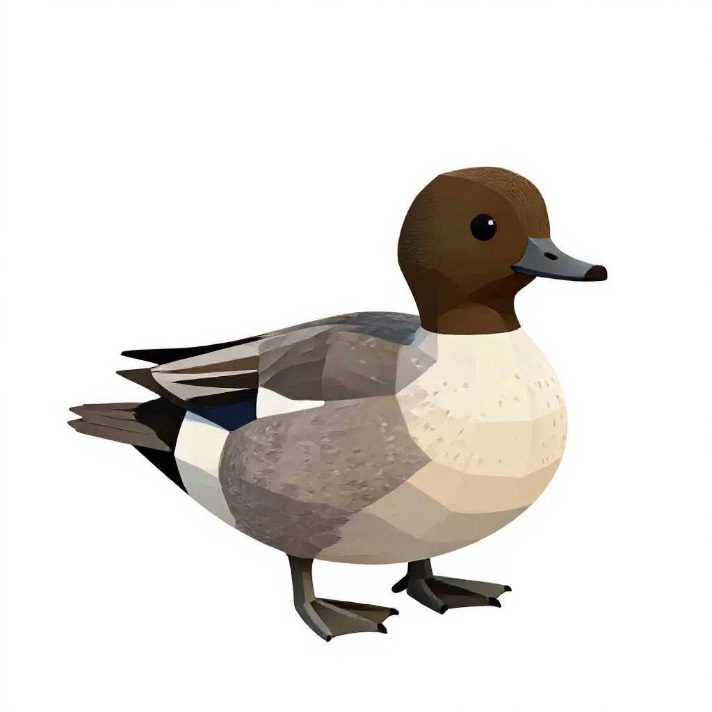 Smew isolated on a white background